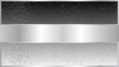 Luxury Silver Metallic Background Design with Modern Steel Effect Stock Illustration