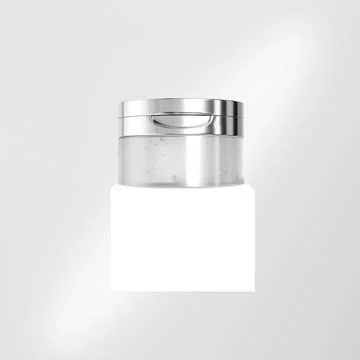 Luxury silver metallic flip cap cream container Stock-Illustration