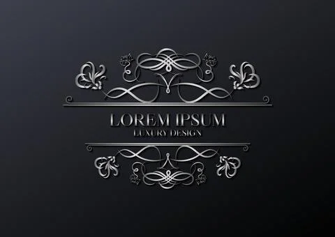 Luxury silver template design vector illustration Stock Illustration