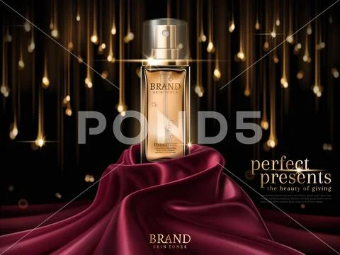 Luxury skin toner ads Stock Illustration