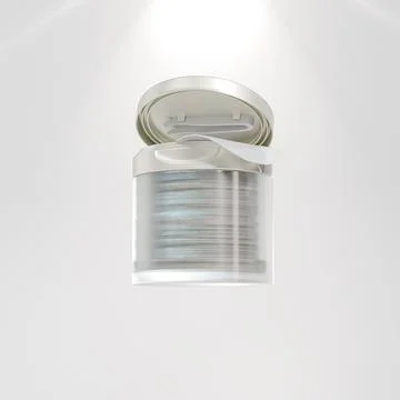 Luxury soaking toner pad container with Flip Cap mockup Illustrazione stock