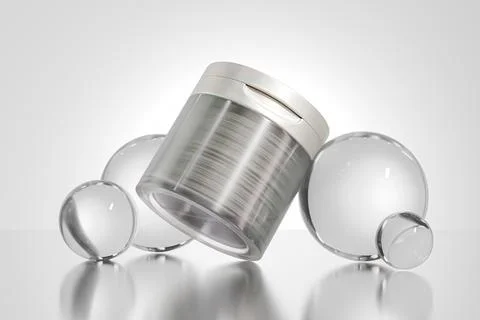 Luxury soaking toner pad container with Flip Cap mockup Illustrazione stock