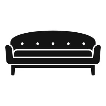 Luxury sofa icon simple vector. Room furniture Stock Illustration
