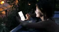 luxury spa - businesswoman writing e-mail on the tablet in jacuzzi at night HD Footage