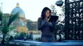 luxury spa - woman with the tablet in jacuzzi - view of saint peter - wine HD Footage