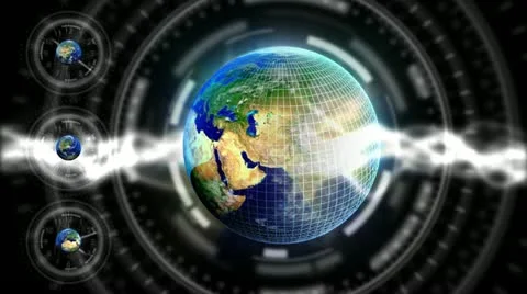 Luxury Spinning Earth Background 75 (HD) Stock Footage 12761835