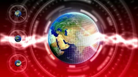 Luxury Spinning Earth Background 79 (HD) Stock Footage 12763953