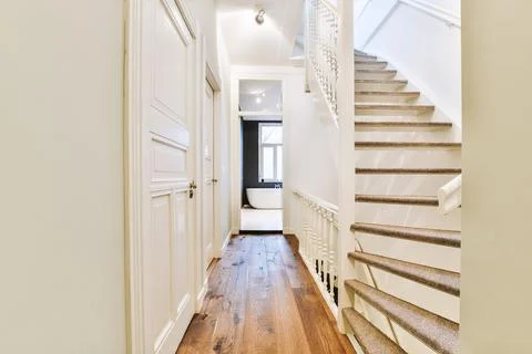 Luxury staircase hall Stock Photos