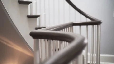 Luxury staircase rack focus. Stock-Footage 80426680