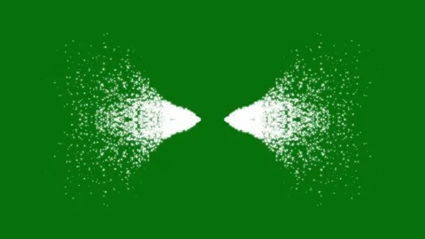 Luxury Stardust Sweep of White Sparkles and Fairy Dust Across Green 4K Stock Footage 345147853