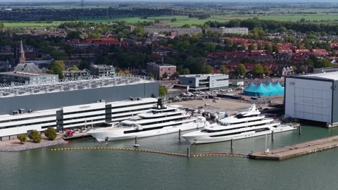 Luxury superyachts at Oceanco Video stock 320180150