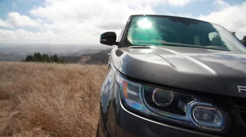 Luxury SUV-cloud reflection timelapse Stock Footage 55268291