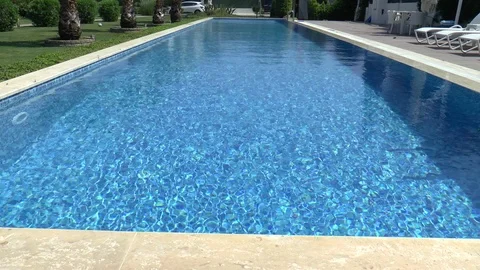Luxury Swimming Pool Stock Footage 95785811