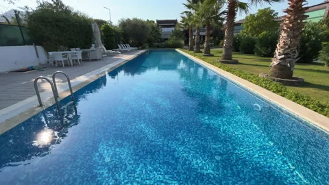 Luxury Swimming Pool Stock Footage 220863527
