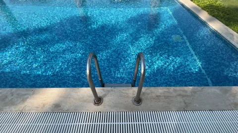 Luxury Swimming Pool Steps Stock Footage 205473853