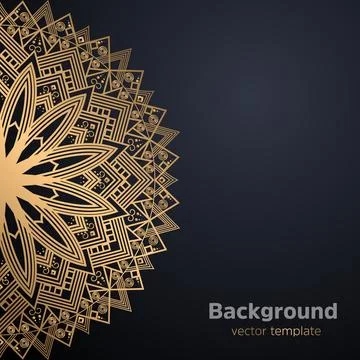 Luxury Symmetrical Mandala Composition With Mirrored Reflection Effect Illustrazione stock