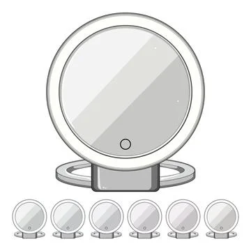 Luxury table mirror cartoon vector graphic Stock Illustration