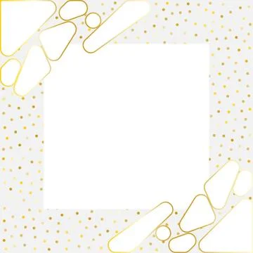 Luxury template with gold elements and round dots. Template for Invitation an イラスト素材