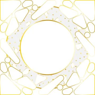 Luxury template with gold elements and round dots. Template for Invitation an 스톡 일러스트