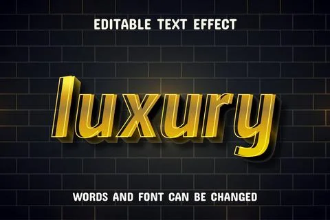 Luxury text - 3d text effect Stock Illustration