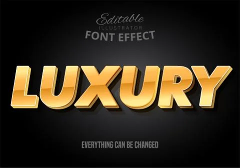 Luxury text, editable font effect Stock Illustration