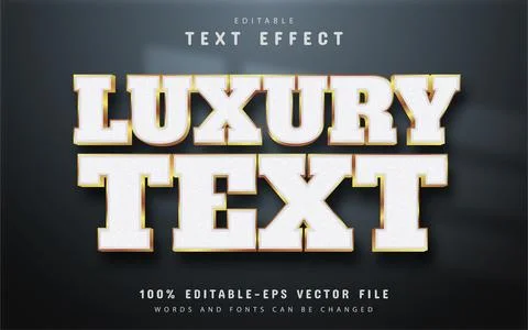 Luxury text effect editable Stock Illustration