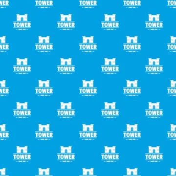 Luxury tower pattern vector seamless blue Ilustración de archivo