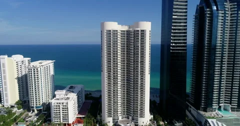 Luxury towers on Sunny Isles Stock Footage 231653953