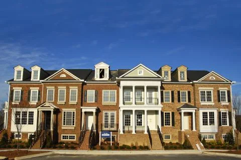 Luxury Townhomes Stock Photos