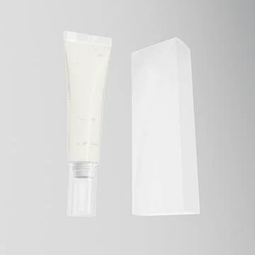 Luxury translucent squeeze tube packging with nozzle tip Illustrazione stock
