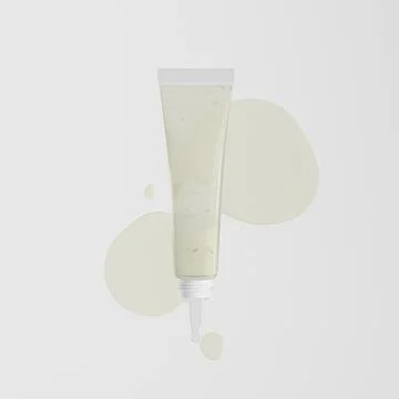 Luxury translucent squeeze tube packging with nozzle tip Stock Illustration