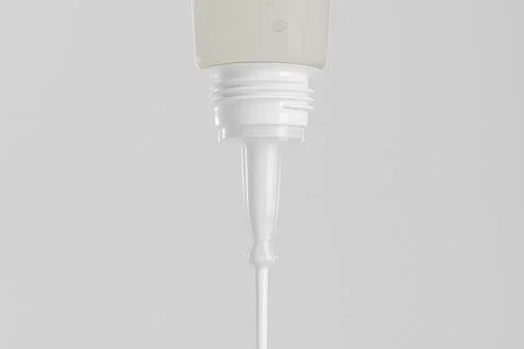 Luxury translucent squeeze tube packging with nozzle tip, eye cream container Stock Illustration