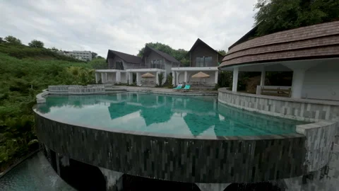 Luxury Tropical Resort With Infinity Pool In Bali Indonesia Stock Footage 337975185