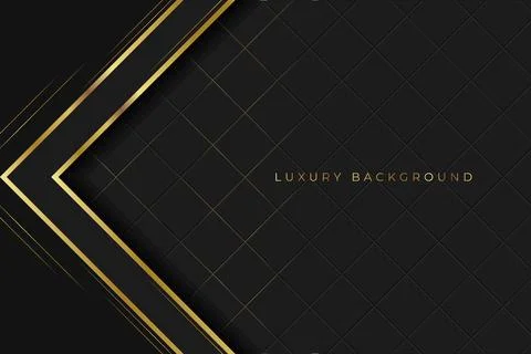 Luxury Vector Background black tiles with golden border Premium vector backgroun Illustrazione stock