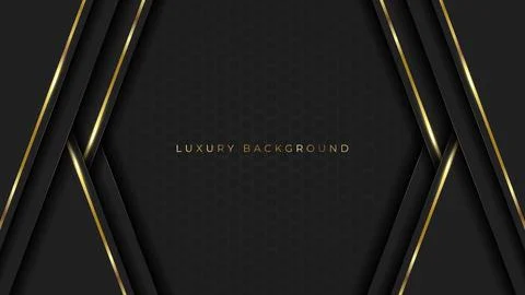 Luxury Vector Background golden lined border effect. Premium Banner stock illust Illustrazione stock
