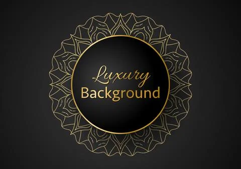 Luxury vector mandala background design with golden color pattern. 스톡 일러스트
