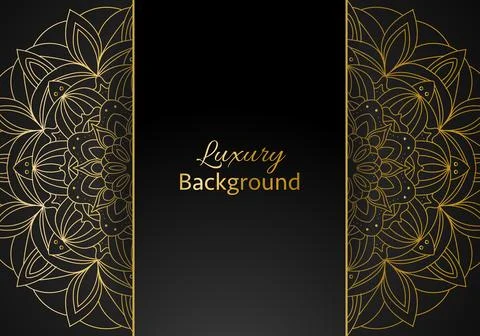 Luxury vector mandala background design with golden color pattern. Stock Illustration