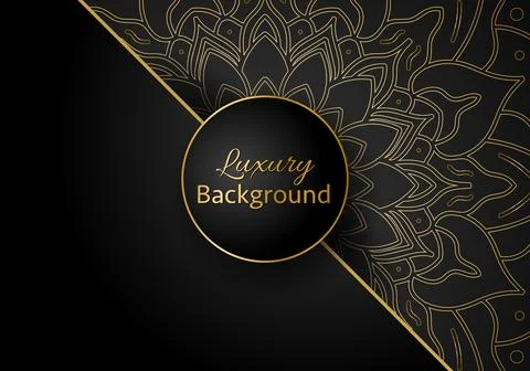 Luxury vector mandala background design with golden color pattern. 스톡 일러스트