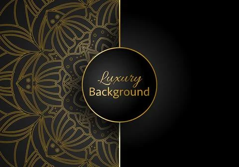 Luxury vector mandala background design with golden color pattern. Illustrazione stock
