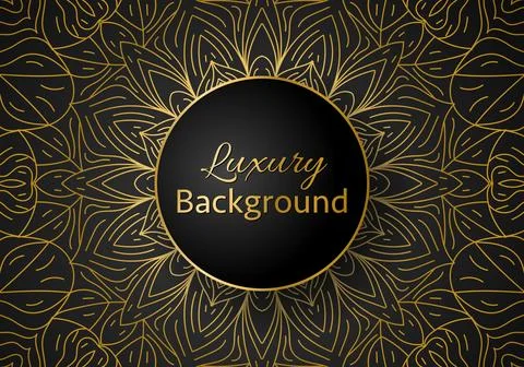 Luxury vector mandala background design with golden color pattern. Illustrazione stock