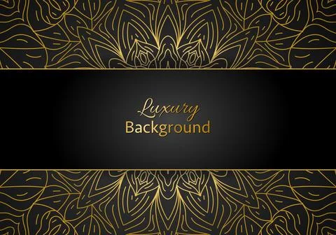 Luxury vector mandala background design with golden color pattern. Illustrazione stock