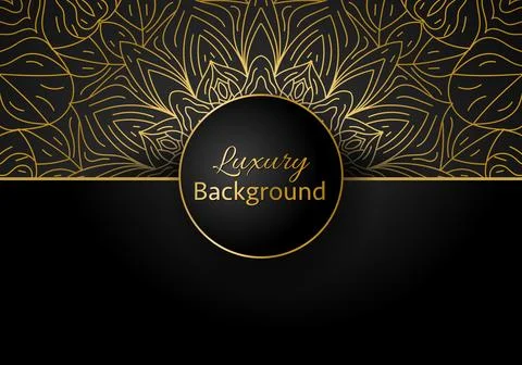 Luxury vector mandala background design with golden color pattern. Illustrazione stock
