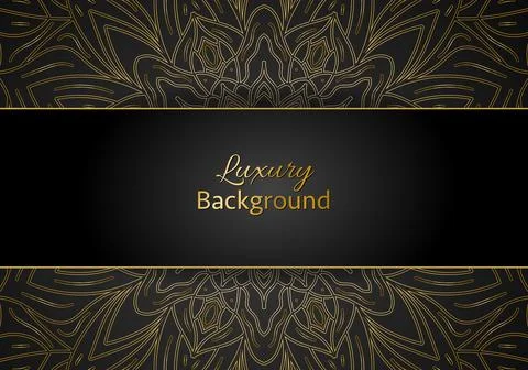 Luxury vector mandala background design with golden color pattern. Illustrazione stock
