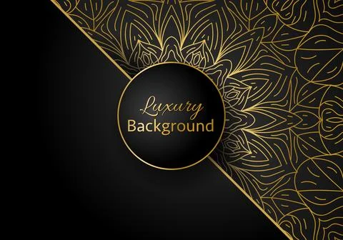 Luxury vector mandala background design with golden color pattern. 스톡 일러스트