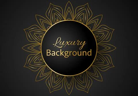 Luxury vector mandala background design with golden color pattern. Stock Illustration