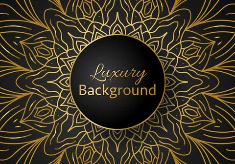 Luxury vector mandala background design with golden color pattern. 스톡 일러스트