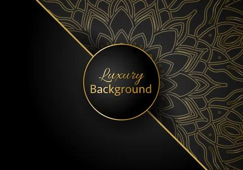 Luxury vector mandala background design with golden color pattern. Illustrazione stock