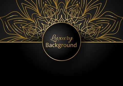 Luxury vector mandala background design with golden color pattern. Stock Illustration