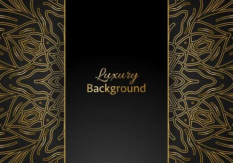 Luxury vector mandala background design with golden color pattern. Illustrazione stock