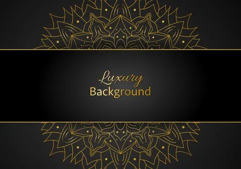 Luxury vector mandala background design with golden color pattern. 스톡 일러스트
